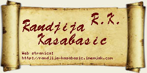 Ranđija Kasabašić vizit kartica